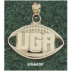   Gold University Of Georgia Uga Pierced Football