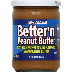 Better N Peanut Butter Low Salt Spread, Size 16 Oz (Pack of 6 