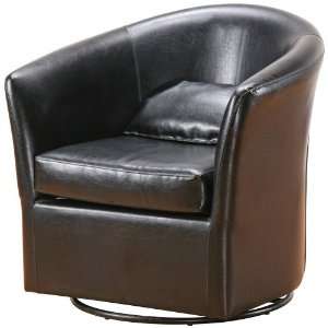    Morris Modern Dark Brown Swivel Tub Chair