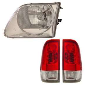  97 03 Ford F 150 Clear Headlights + LED Tail Lights Combo 