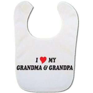  I love my Grandma & Grandpa Baby bib Baby
