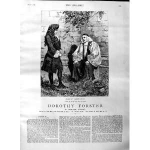  1884 ILLUSTRATION STORY DOROTHY FORSTER MEN MEETING