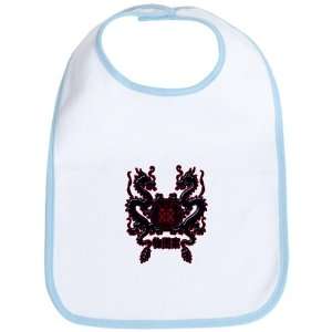  Baby Bib Sky Blue Two Chinese Dragons 