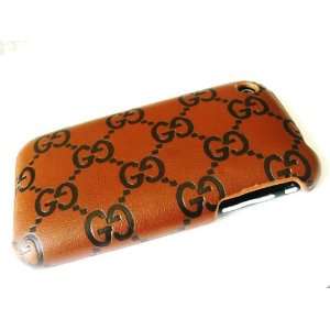   3g 3gs Leather Hard Back Case Cover Tan Leather 