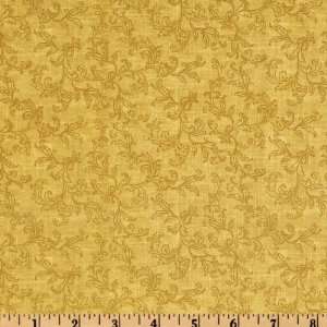   Roost Scroll Antique Gold Fabric By The Yard Arts, Crafts & Sewing
