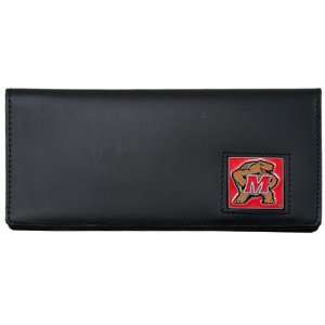  Maryland Terrapins Executive Black Leather Checkbook Cover 