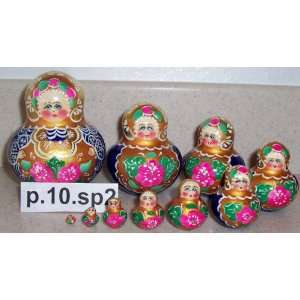 Russian Traditional Nesting Doll 10 pc / 4.5 in # p.10.sp2