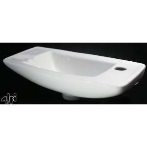 ALFI Brand AB103 Small Porcelain Basin Wall Mount Bathroom Sink 