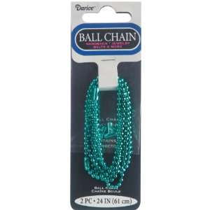  Ball Chain 2.4mm 24 2/Pkg Aqua