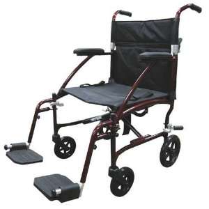 Fly Lite Transport Chair Burgundy 19 (Catalog Category Wheelchairs 