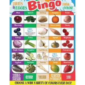  Fruits & Veggies Bingo Game