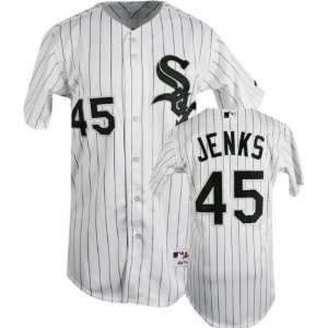  Jenks Majestic MLB Home Pinstripe Authentic Chicago White Sox Jersey 