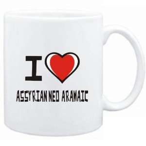   Mug White I love Assyrian Neo Aramaic  Languages