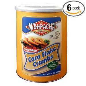 MISHPACHA Corn Flake Crumbs   Flavored, 16 Ounce Tubes (Pack of 6 