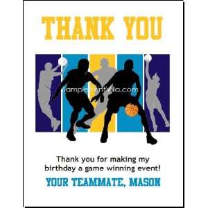  New Orleans Hornets Colored Basketball Thank You Cards 