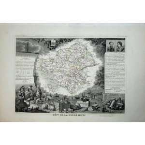    1845 Atlas National France Maps De La Loire Nantes