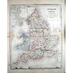  1837 Map England Wales Isle Man Lands End Channel
