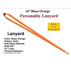    Orange Adjustable Lanyard   Whistle, Stop Watches, Keys or NotePads