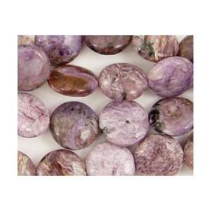  Charoite Beads Puff Coin 14mm Arts, Crafts & Sewing