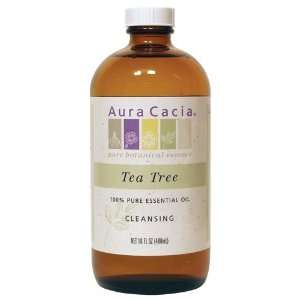    Aura Cacia Tea Tree Essential Oil, 16 Ounce, Bottle Beauty