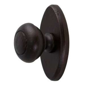 Solid Bronze Traditional Knob with 2 Oval Base Plate   Bronze Patina