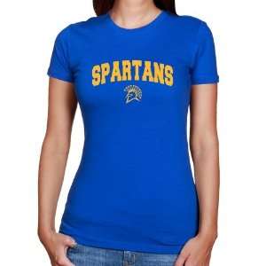  San Jose State Spartans Ladies Royal Blue Logo Arch Slim 