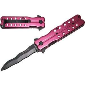  Kriss Blade Mock Butterfly Action Assisted Folder Pink 