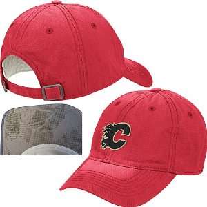  Reebok Calgary Flames Old Orchard Beach Distressed Canvas 
