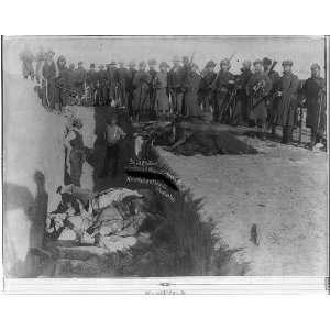  Indian Burial,Battle of Wounded Knee,South Dakota,c1891 
