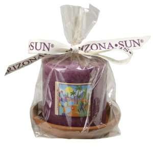 Arizona Sun Scented Candle With Clay Holder   Desert Floral Vacation 