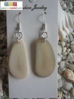 1pair TAGUA nut seed EARRINGS  Forest ECO Jewelry  
