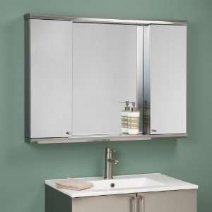   Stainless Steel Medicine Cabinets with Mirror   Brushed Stainless