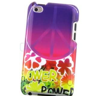   Rainbow Hard Case Cover+Privacy Film For iPod Touch 4 G 4th  