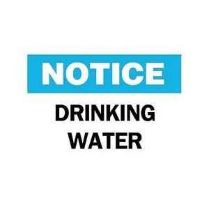 Sign,10x14,drinking Water,plastic   BRADY  Industrial 