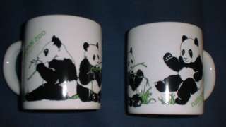 mugs ~ PANDAS ~ eating bamboo, panda  