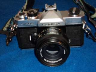   Fujica ST605 35mm SLR Film Camera w Fugi 35mm Lens + Case  