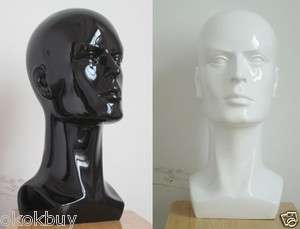 Male black or white or silver Mannequin Head for Display cap hat wig 