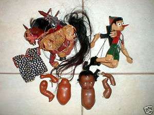 Negro Black Baby Doll Vintage ca. 1930 Horse Pinocchio  