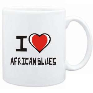  Mug White I love African Blues  Music