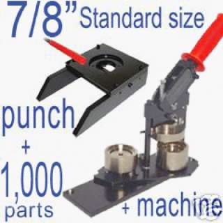 Button Maker Machine + Graphic Punch + 1,000 Parts  