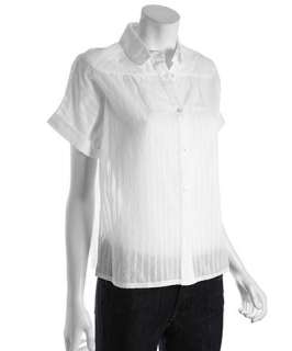 Marc by Marc Jacobs white cotton Mia peter pan collar short sleeve 