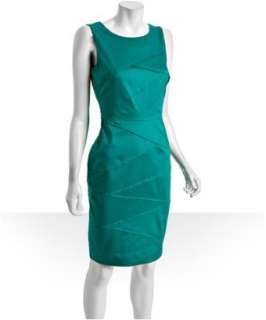 Calvin Klein jade stretch cotton seam detail sheath dress   up 