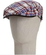 Fred Perry plaid cotton suede trim flat cap style# 312929001
