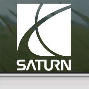  Saturn White Sticker Auto Window Vinyl Laptop White Decal 
