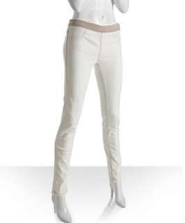 Free People ivory stretch cotton jeggings  