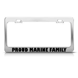  Proud Marine Family Metal Military license plate frame Tag 