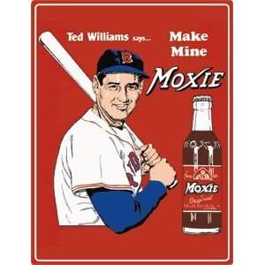  Teds Red Moxie   Tin Embossed Advertising Sign