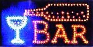 New LED Neon Light Animated WINE BEER BAR Sign L02  