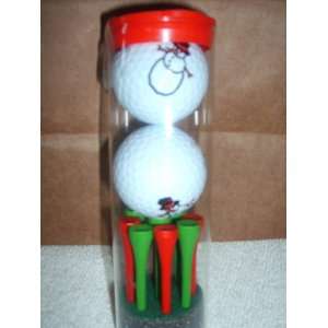 Top Flite XL Snow Man Golf Ball & Tee Gift Set with 2 Balls & 8 Tees 