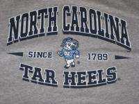 Large Grey Cotton North Carolina Tar Heels Tshirt NEW  